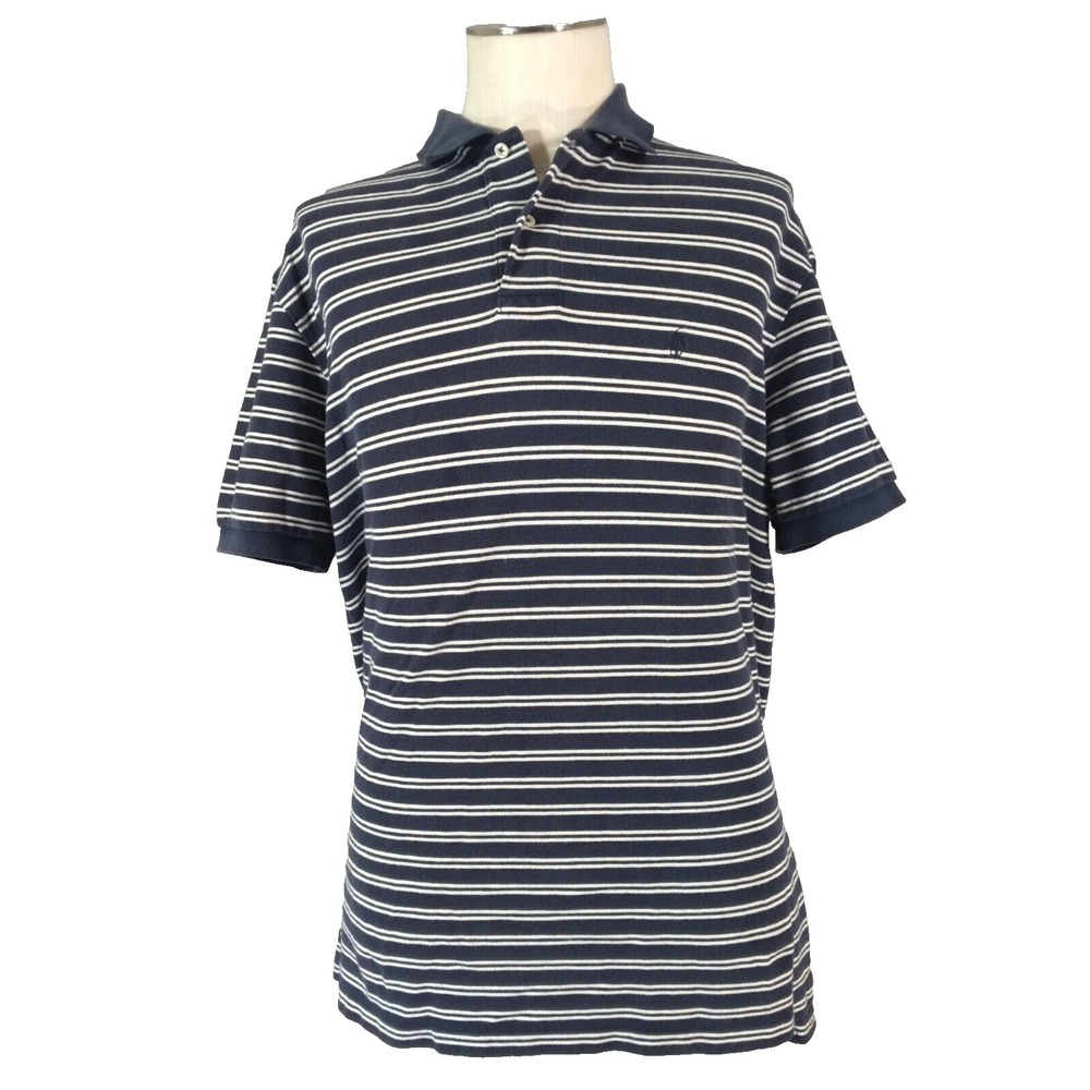 Polo Ralph Lauren shirt men's XL extra large blue white striped short sleeve
